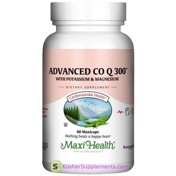Maxi Health Kosher Advanced CoQ10 300 with Potassium Magnesium Capsules